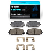 Ceramic Brake Pads & Hardware Kit, 2014-2018 Kia/Hyundai/Genesis, Position: Front