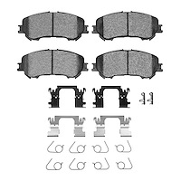 Ceramic Brake Pads & Hardware Kit, Fits Select Fits Multiple Makes/Models, Position: Front