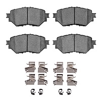 Ceramic Brake Pads & Hardware Kit, 2014-2018 Ford/Lincoln/Mercury/Mazda, Position: Front