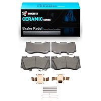 Ceramic Brake Pads & Hardware Kit, Fits Select Ford/Lincoln/Mercury/Mazda, Position: Front