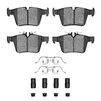 Ceramic Brake Pads & Hardware Kit, Fits Select Mercedes-Benz, Position: Rear