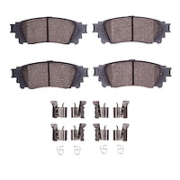 Ceramic Brake Pads & Hardware Kit, Fits Select Lexus/Toyota/Scion, Position: Rear