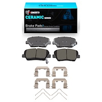 Ceramic Brake Pads & Hardware Kit, Fits Select Kia/Hyundai/Genesis, Position: Front