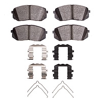 Ceramic Brake Pads & Hardware Kit, Fits Select Kia/Hyundai/Genesis, Position: Front