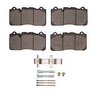 Ceramic Brake Pads & Hardware Kit, Fits Select GM, Position: Front