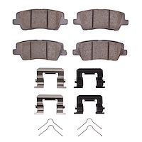 Ceramic Brake Pads & Hardware Kit, 2013-2019 GM, Position: Rear