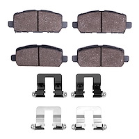 Ceramic Brake Pads & Hardware Kit, Fits Select Acura/Honda, Position: Rear