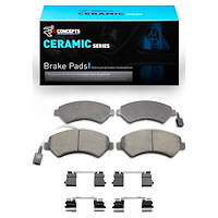 Ceramic Brake Pads & Hardware Kit, 2014-2021 Mopar, Position: Front
