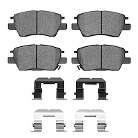 Ceramic Brake Pads & Hardware Kit, Fits Select GM, Position: Front
