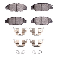 Ceramic Brake Pads & Hardware Kit, Fits Select Ford/Lincoln/Mercury/Mazda, Position: Rear