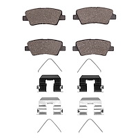 Ceramic Brake Pads & Hardware Kit, Fits Select Kia/Hyundai/Genesis, Position: Rear