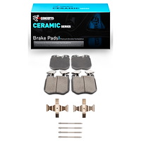 Ceramic Brake Pads & Hardware Kit, Fits Select Fits Multiple Makes/Models, Position: Front