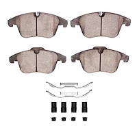 Ceramic Brake Pads & Hardware Kit, 2017-2019 Jaguar, Position: Front