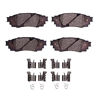 Ceramic Brake Pads & Hardware Kit, Fits Select Lexus/Toyota/Scion, Position: Rear