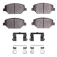 Ceramic Brake Pads & Hardware Kit, 2016-2020 GM, Position: Front