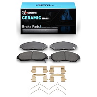 Ceramic Brake Pads & Hardware Kit, 2017-2020 GM, Position: Front