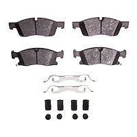 Ceramic Brake Pads & Hardware Kit, Fits Select Mopar, Position: Front