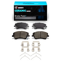 Ceramic Brake Pads & Hardware Kit, Fits Select Kia/Hyundai/Genesis, Position: Front