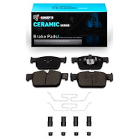 Ceramic Brake Pads & Hardware Kit, Fits Select Volvo, Position: Front