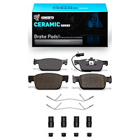 Ceramic Brake Pads & Hardware Kit, Fits Select Audi/Porsche/Volkswagen, Position: Front