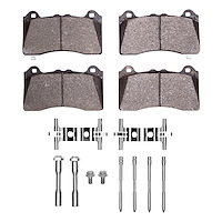Ceramic Brake Pads & Hardware Kit, 2016-2018 Ford/Lincoln/Mercury/Mazda, Position: Front
