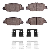 Ceramic Brake Pads & Hardware Kit, Fits Select Acura/Honda, Position: Rear
