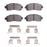 Ceramic Brake Pads & Hardware Kit, Fits Select Subaru, Position: Front