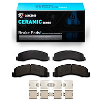 Ceramic Brake Pads & Hardware Kit, 2010-2021 Ford/Lincoln/Mercury/Mazda, Position: Front