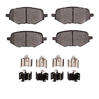 Ceramic Brake Pads & Hardware Kit, Fits Select Acura/Honda, Position: Rear