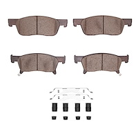 Ceramic Brake Pads & Hardware Kit, Fits Select Subaru, Position: Front