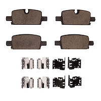 Ceramic Brake Pads & Hardware Kit, Fits Select Fits Multiple Makes/Models, Position: Rear Right