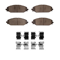 Ceramic Brake Pads & Hardware Kit, Fits Select Mopar, Position: Front
