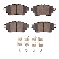 Ceramic Brake Pads & Hardware Kit, Fits Select Lexus/Toyota/Scion, Position: Rear