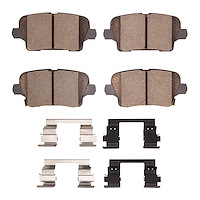 Ceramic Brake Pads & Hardware Kit, Fits Select GM, Position: Rear
