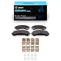 Ceramic Brake Pads & Hardware Kit, Fits Select Ford/Lincoln/Mercury/Mazda, Position: Front