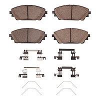 Ceramic Brake Pads & Hardware Kit, Fits Select Ford/Lincoln/Mercury/Mazda, Position: Front