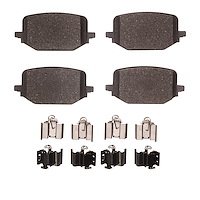 Ceramic Brake Pads & Hardware Kit, Fits Select Ford/Lincoln/Mercury/Mazda, Position: Rear