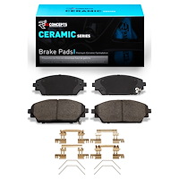Ceramic Brake Pads & Hardware Kit, Fits Select Ford/Lincoln/Mercury/Mazda, Position: Front