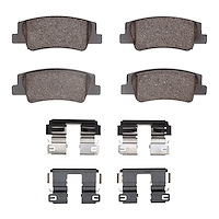 Ceramic Brake Pads & Hardware Kit, Fits Select Kia/Hyundai/Genesis, Position: Rear