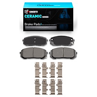 Ceramic Brake Pads & Hardware Kit, Fits Select Kia/Hyundai/Genesis, Position: Front