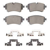 Ceramic Brake Pads & Hardware Kit, Fits Select Audi/Porsche/Volkswagen, Position: Rear