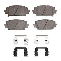 Ceramic Brake Pads & Hardware Kit, Fits Select Kia/Hyundai/Genesis, Position: Front