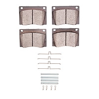 Semi-Metallic Brake Pads & Hardware Kit, 1961-1979 Fits Multiple Makes/Models, Position: Front
