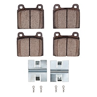 Semi-Metallic Brake Pads & Hardware Kit, 1973-1985 Audi/Porsche/Volkswagen, Position: Front