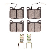Semi-Metallic Brake Pads & Hardware Kit, 1969-1983 Peugeot, Position: Front