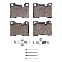 Semi-Metallic Brake Pads & Hardware Kit, 1969-1976 BMW, Position: Front
