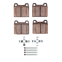 Semi-Metallic Brake Pads & Hardware Kit, 1973-1974 Audi/Porsche/Volkswagen, Position: Front