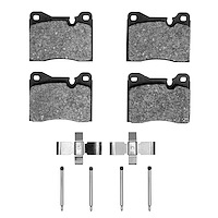 Semi-Metallic Brake Pads & Hardware Kit, 1976-1986 BMW, Position: Front