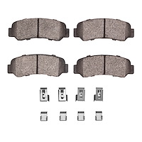 Semi-Metallic Brake Pads & Hardware Kit, 1976-1980 Mopar, Position: Rear