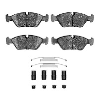 Semi-Metallic Brake Pads & Hardware Kit, 1982-1991 Fits Multiple Makes/Models, Position: Front